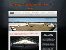 Tablet Screenshot of lafayettetent.com